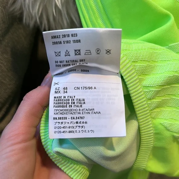 Prada Intarsia stretch bodysuit in green - Picture 9 of 10